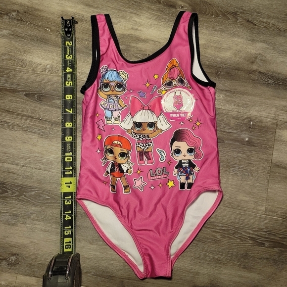 L.O.L Surprise LOL Swimsuit Bathing Suit Pink, Girls 5/6  Doll Print - Picture 4 of 7